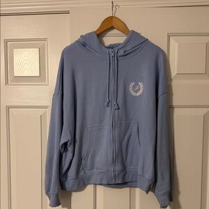 PINK Victoria's Secret Blue Hoodie Sweater